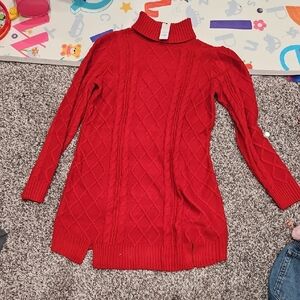 Red Turtleneck sweater dressed size XL New With Tag